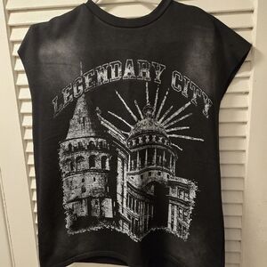 Legendary City Sleveless  Sweatshirt Trendy Comfort Unisex Size M